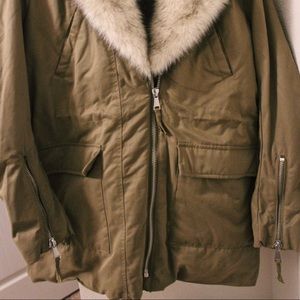 H&M army green coat